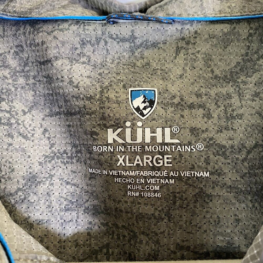 KÜHL Shirt Men XL Gray UPF Fishing Hiking Outdoor Casual 7484 - Picture 6 of 14